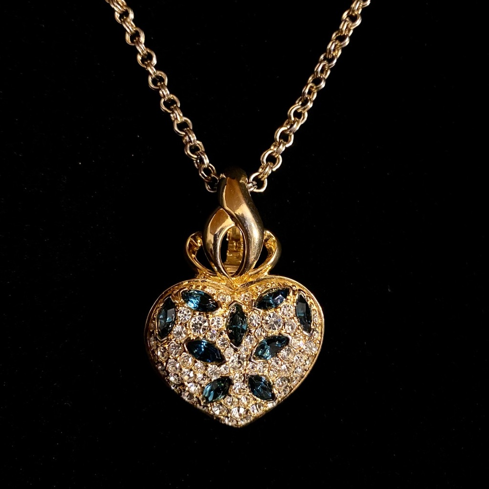 Vintage Nolan Miller Heart Pendant Necklace - Picture 12 of 17